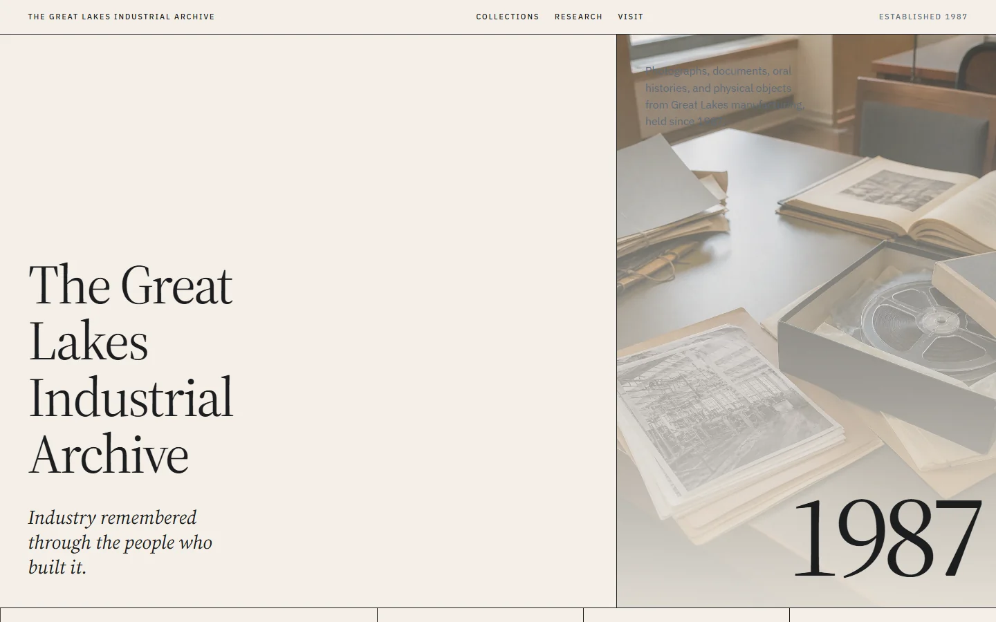 Screenshot of Great Lakes Industrial Archive