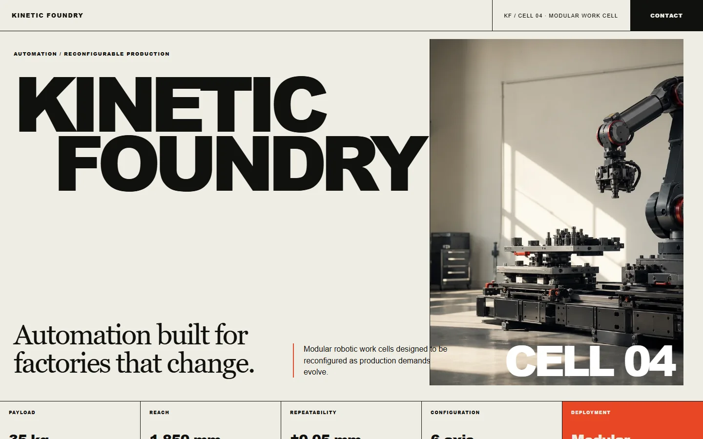 Screenshot of Kinetic Foundry
