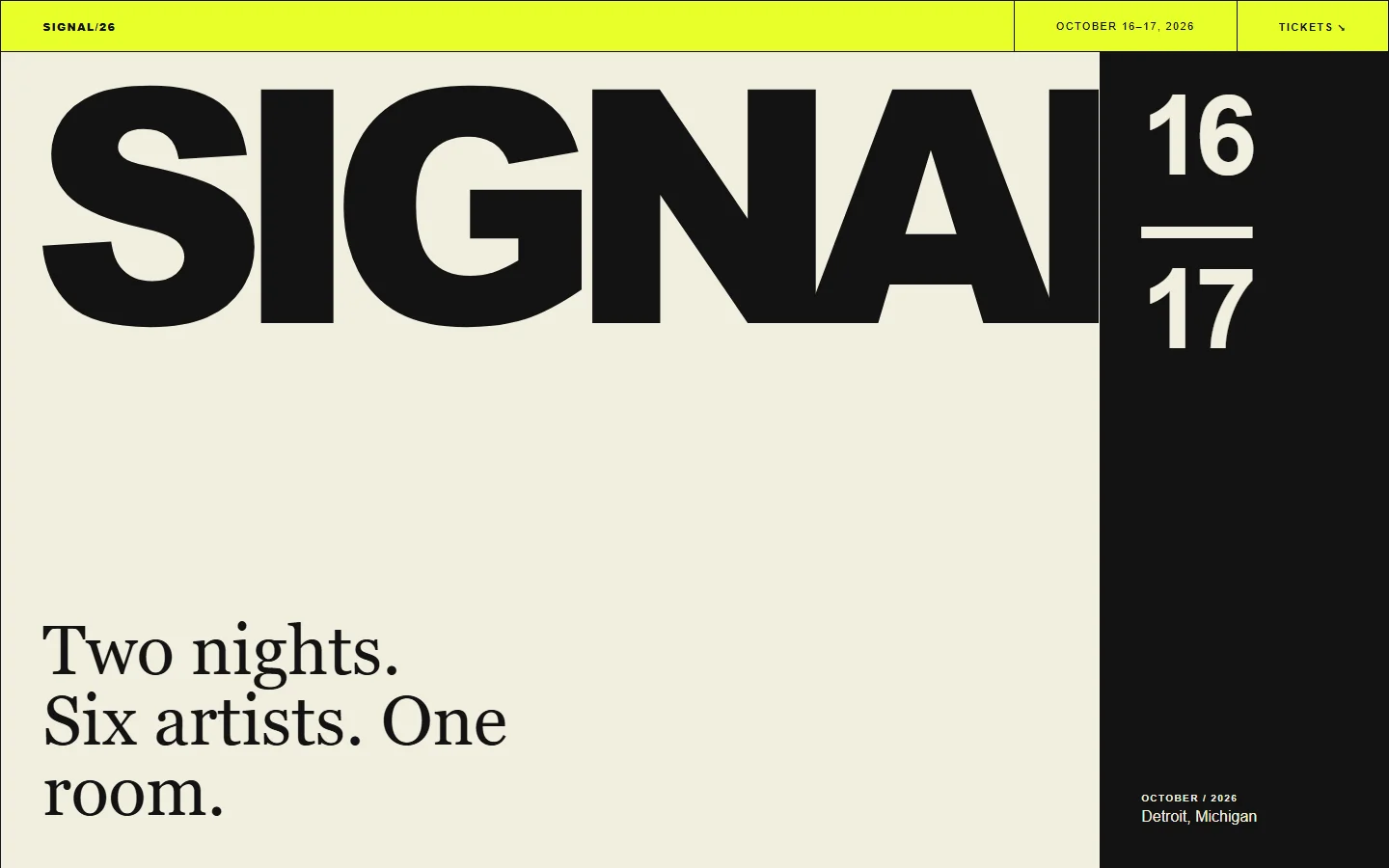 Screenshot of SIGNAL/26